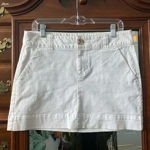 Gap Jeans White Denim Mini Skirt